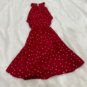 Pinterest Flared Cherry Red Dress