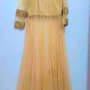 Golden Long Gown Dress