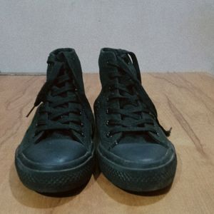 Y2k Korean Pinteresty Black Boots / Canvas Shoes