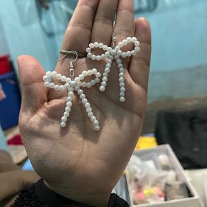 Pearl Bow Earrings