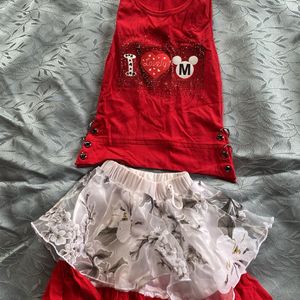 Not Used, Kids Skirt And Top