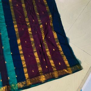 Multi Colour Cotton Silk Pure Gadwal Saree