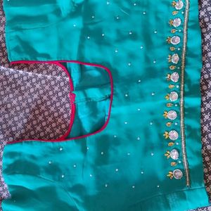 (1)New Wedding Saree With Blouse