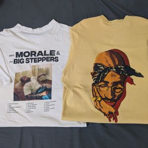 Combo: Tupac And kendrick Drop Shoulder Tshirt