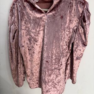 Pink Velvet Top Never Worn