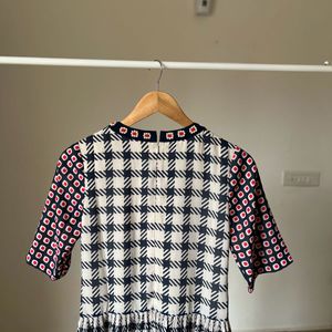 Shift Plaid Beaded Dress