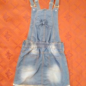 Denim Dungaree For Girls