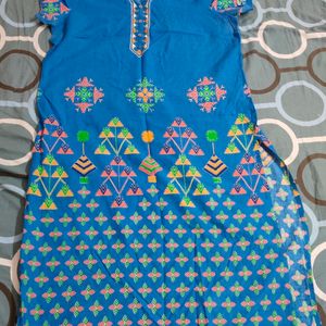 Straight Blue Kurta