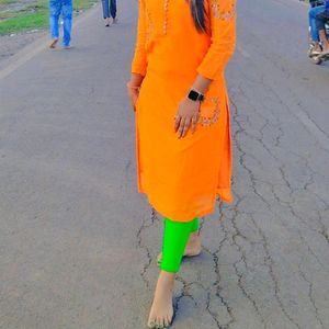 orange kurti... for women