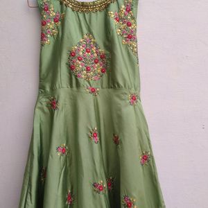 Women's Mehndi Function Gown.