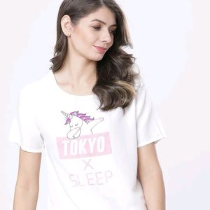 Tokyo Talkies Urban T-shirt, White Printed