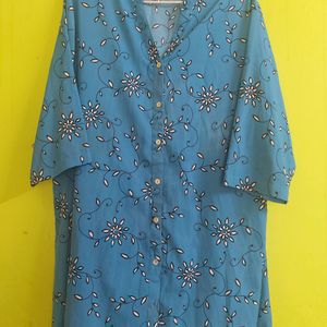 PlusS Blue Floral Print Tunic