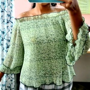 Floral Off-Shoulder Top For Women & Girls