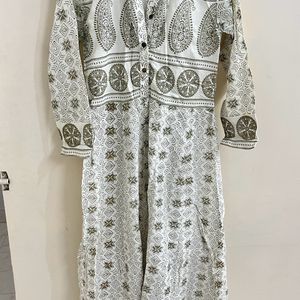 White Printed Kurti