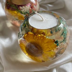 Botanical Resin Tealight Holder