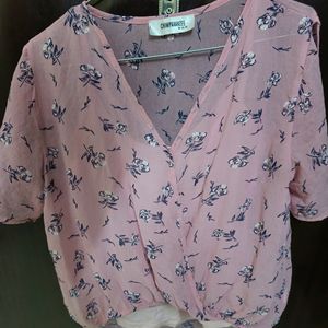 Cute Pink Top With Inner