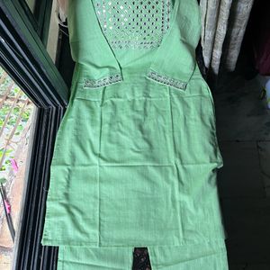 South cotton green ethnic coord set