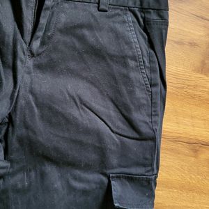 Black Cargo trouser For Lady