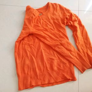 orange colour sweater