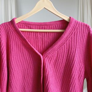 Pink Knit Cardigan