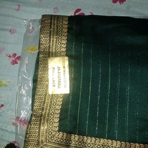 Dark Green Saree