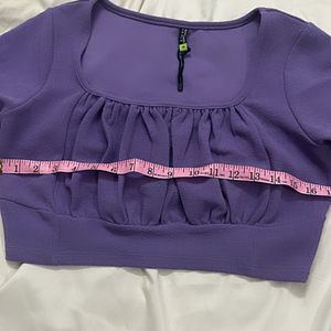 Lavender Ruched Crop Top