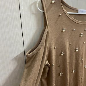 Fancy Nude Partywear Top