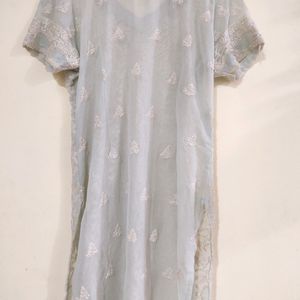 Chikankari Type Kurti With Dupatta