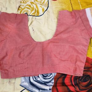 Cotton Blouse With Kasavu Boarder