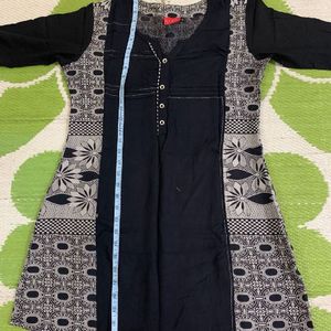 La Fille Black Printed Tunic