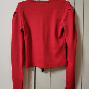 Red Baloon Sleeve Top