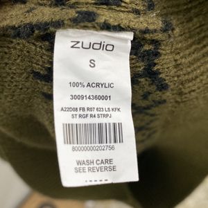 Zudio - Olive Green Cable Knit Sweater (Size S/38)