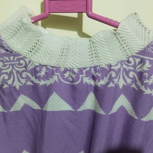 Purple High Neck Top For Ladies & Girls