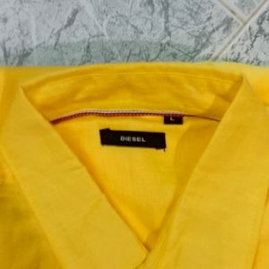 Diesel Mens Shirt XL Size Yellow Color Shirts