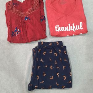 2 Tops + 1 Pant (Women's)