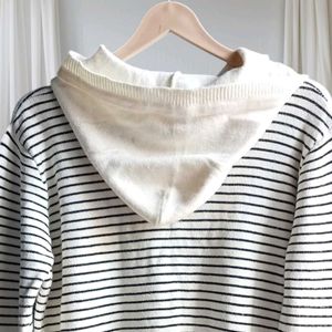 Striped Longline Hoodie