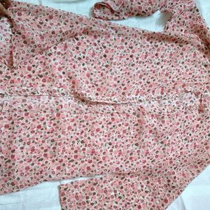 Pink printed shirt for women