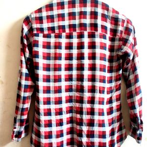 💗Woman Check Shirt Multicolour, Size : L , No Fla