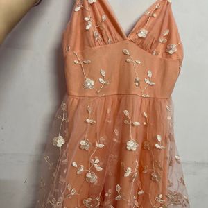 Dreamy Peach Mesh dress