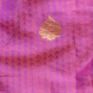 Kanjivaram Watermelon Pink And Blue Saree