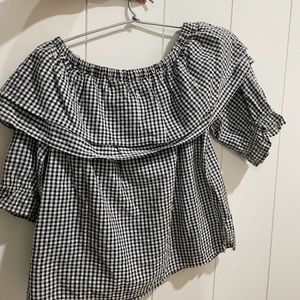 Cotton Off Shoulder 2 In 1 Top Women