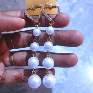 Long Stone And Moti Earing