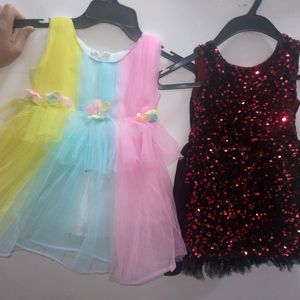 1-2 Years Girls Party Frock Combo