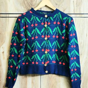 Dark Blue & Green Cardigan Size'36'38