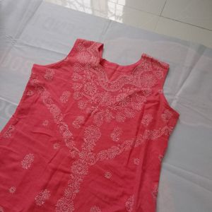 Chikankari Kurti Pant Set