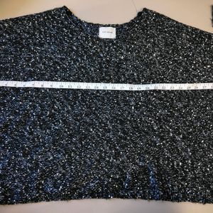 Black Sequence Oversized Tshirt