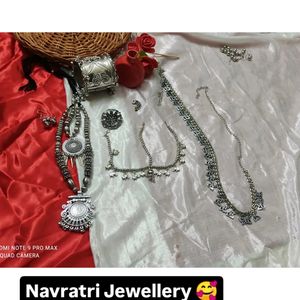 Beautiful Silver Oxidized Navratri Jewellery🥰