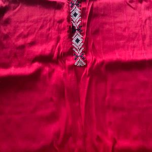 Short Kurta Red Color