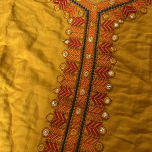 Mustard Cotton Kurta