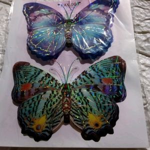 Cute Butterfly Sticker 🦋 And Peacock 🦚1set =4pic